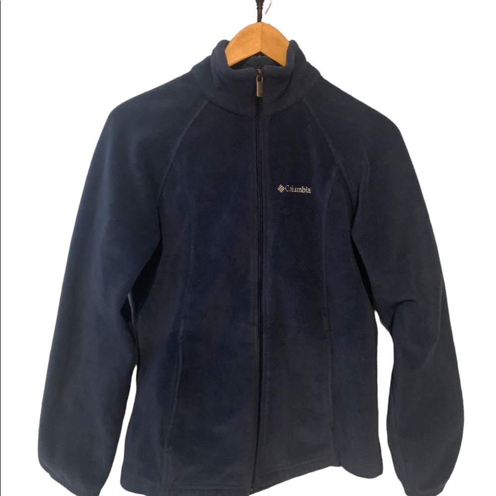 Classic Columbia Full Zip Fleece Medium Navy
